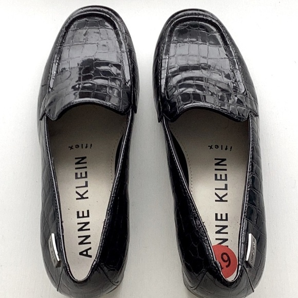 NWT Anne Klein iflex Patent Leather Croc Loafers in Size 6.5 - Picture 1 of 5